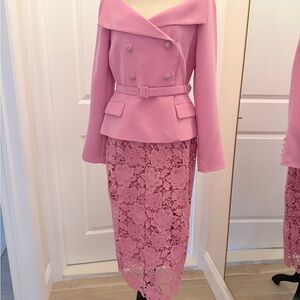 SELF PORTRAIT PINK LACE DRESS SIZE US 8 NWT